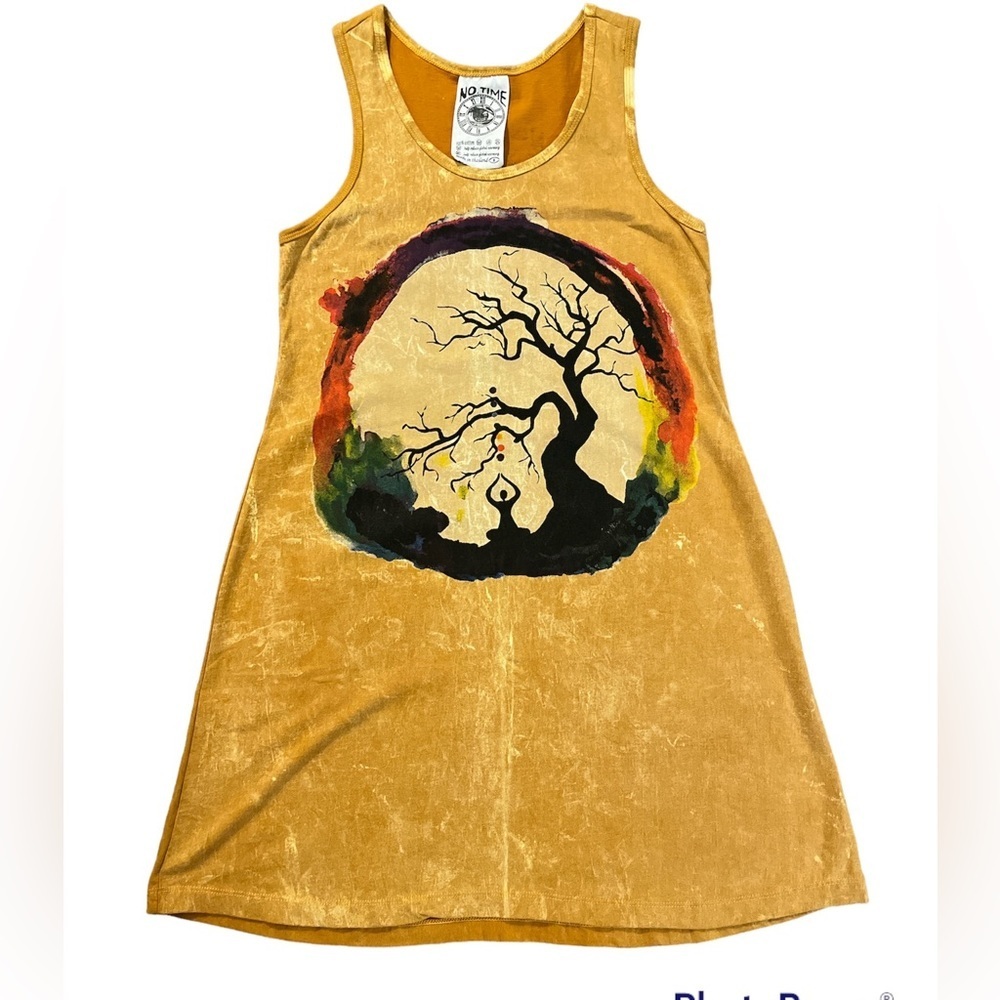 Graphic tank Mini Dress/tunic by No Time
